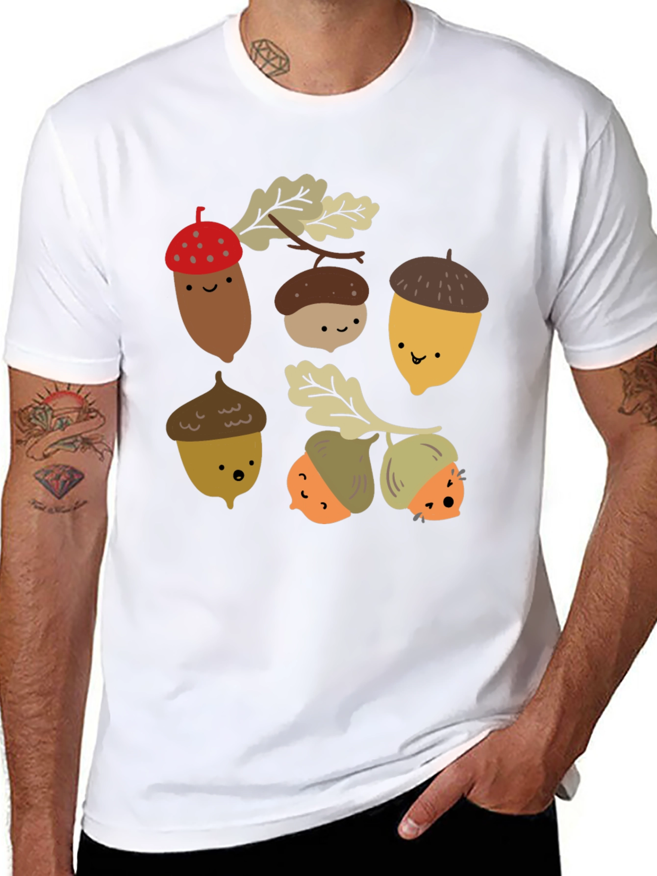 Cute Acorn Cartoon T-Shirt