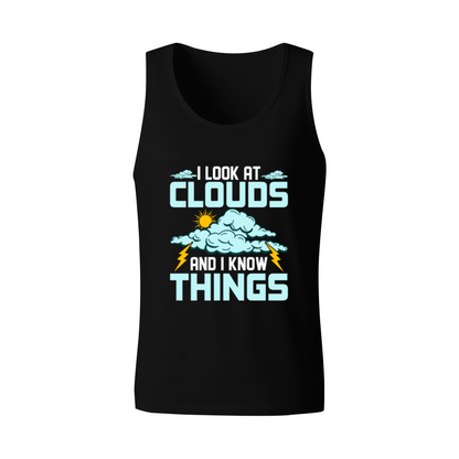 I Look At Clouds Weather Meteorologist Funny Graphic Tank