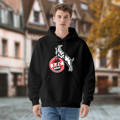 1.FC Köln Goat Football Black Hoodie, Unisex Soccer Fan Soft Warm Hoodie