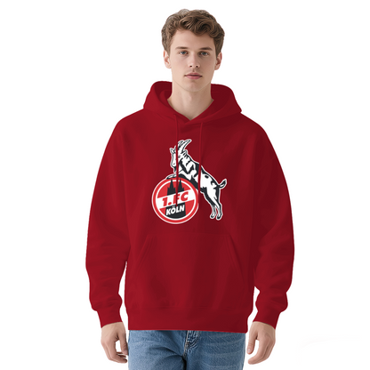 1.FC Köln Goat Football Black Hoodie, Unisex Soccer Fan Soft Warm Hoodie