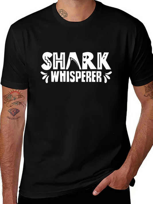 Shark Whisperer Graphic T-Shirt - Black