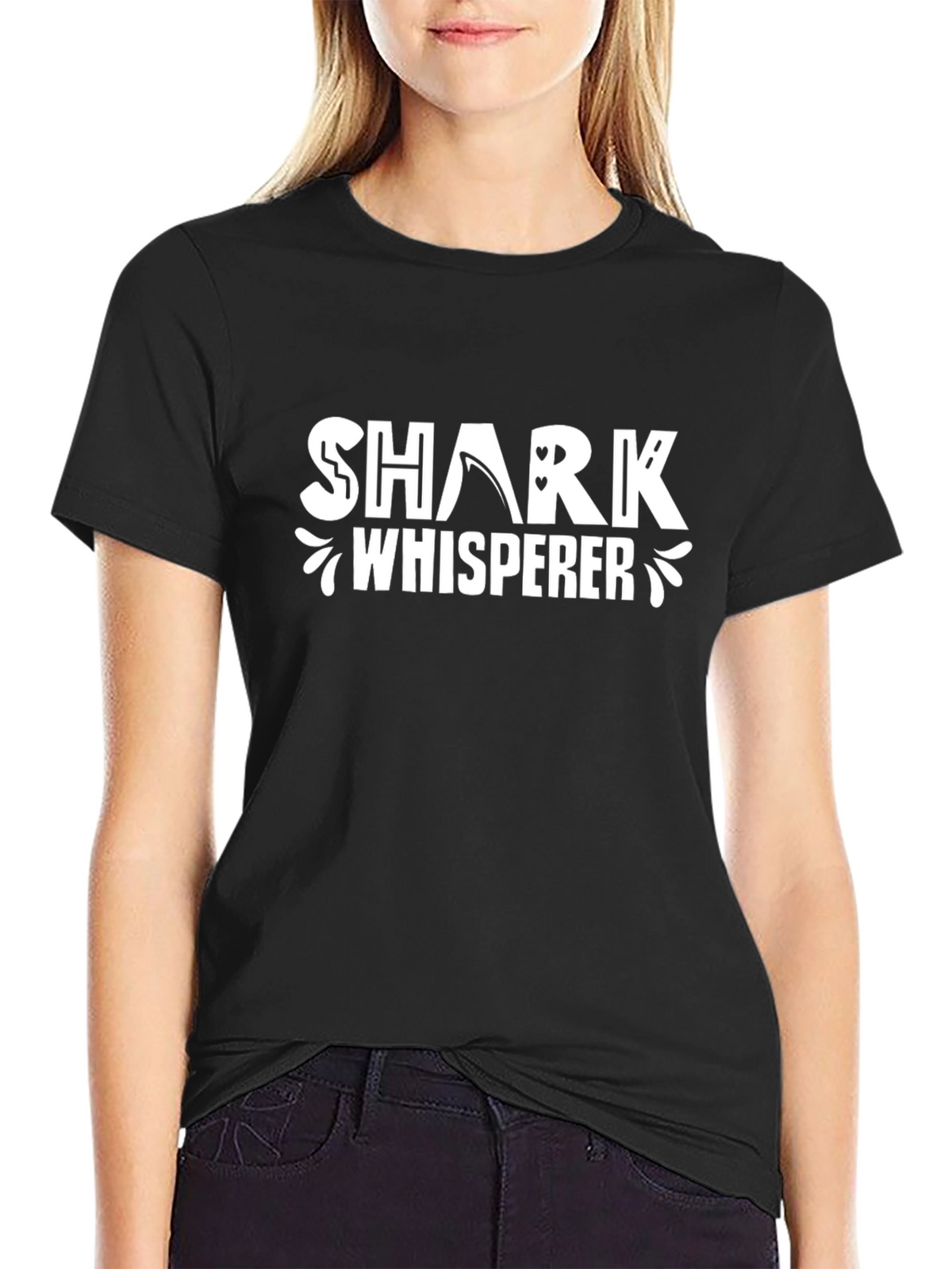 Shark Whisperer Graphic T-Shirt - Black