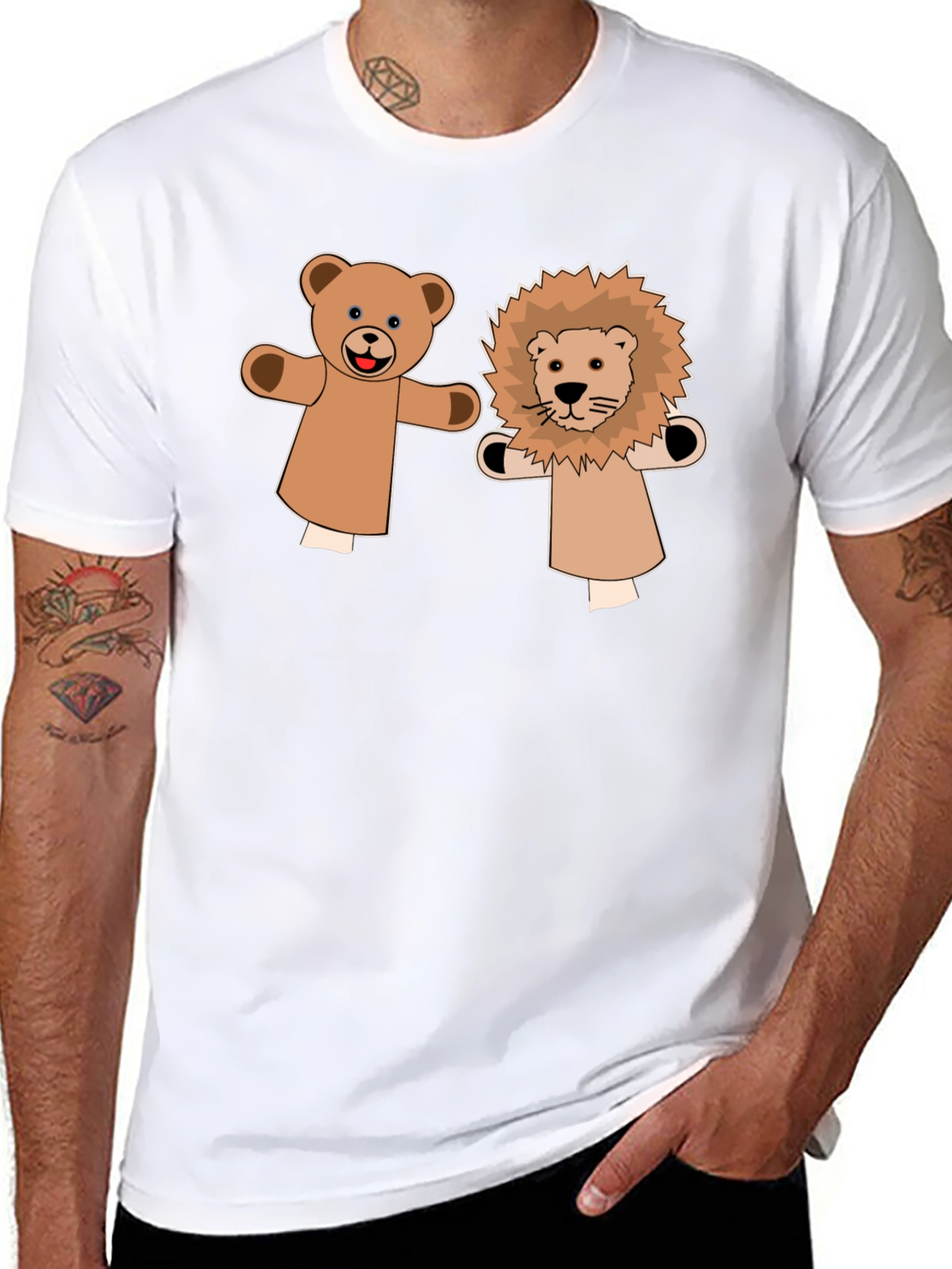 Cute Puppet Pals Graphic Tee