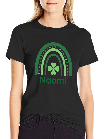 Naomi St. Patricks Day Rainbow Clover T-Shirt