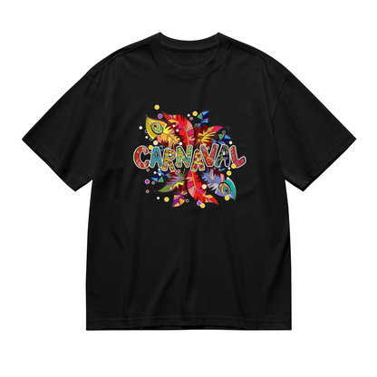 Vibrant Feather CARNAVAL Carnival Festival Plus Size Women Printed T-Shirt