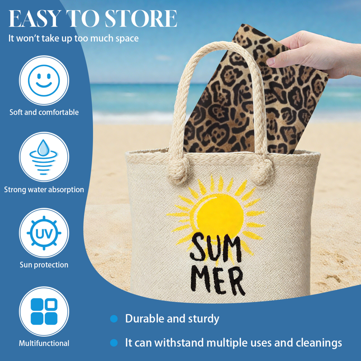 Classic Leopard Animal Print Beach Towel, Multiple Length Choices, Fluffy Soft, Heavy?Duty Water Absorption & Extra Comfortable for Beach Lounge Sessions