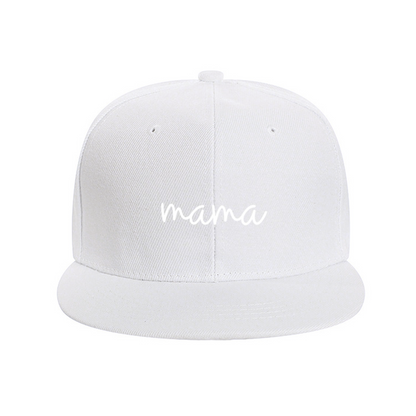 Soft Cursive Lowercase mama Blue Flat Visor Sun Snapback