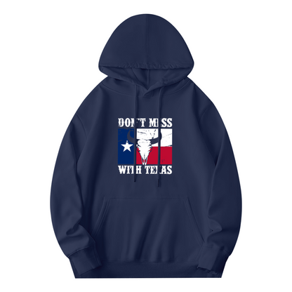Don¡¯t Mess With Texas Flag Longhorn Hoodie, Men Comfort Patriotic Navy Hoodie