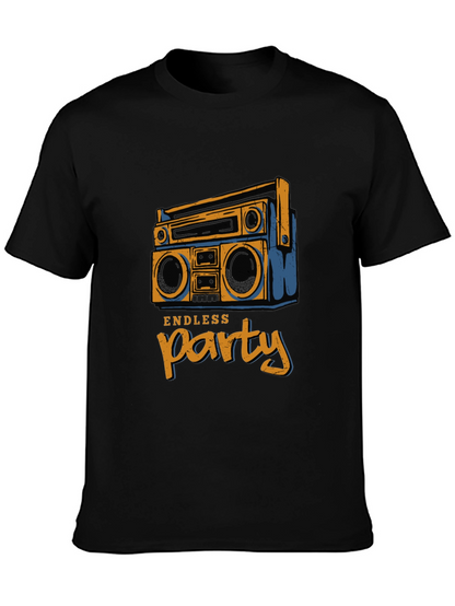 Endless Party Boombox Graphic Tee - Black