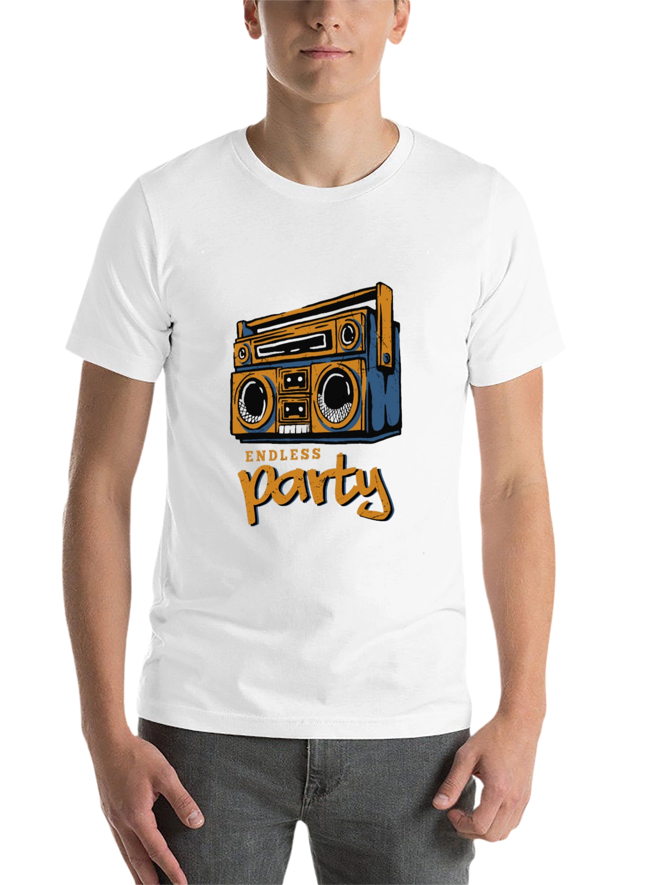 Endless Party Boombox Graphic Tee - Black