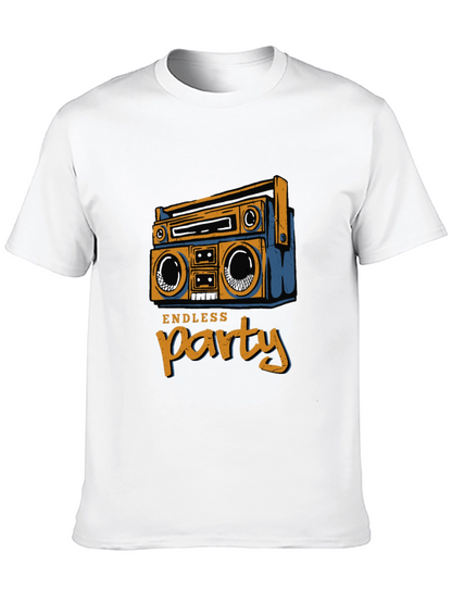 Endless Party Boombox Graphic Tee - Black