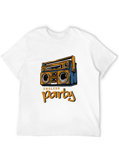 Endless Party Boombox Graphic Tee - Black