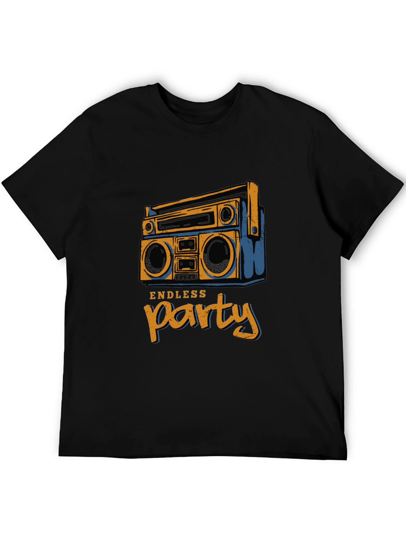 Endless Party Boombox Graphic Tee - Black