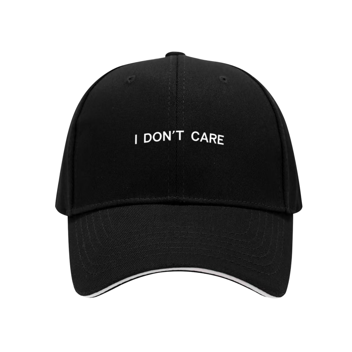 Minimal Slogan I DON¡¯T CARE Multi-Color Sandwich Peak Streetwear Cap