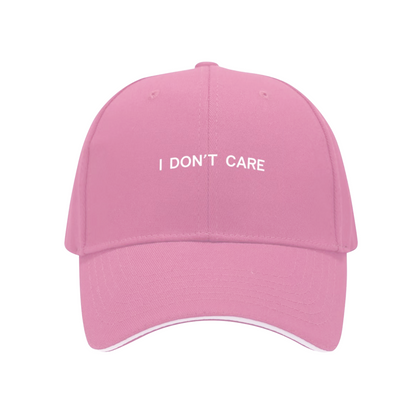 Minimal Slogan I DON¡¯T CARE Multi-Color Sandwich Peak Streetwear Cap