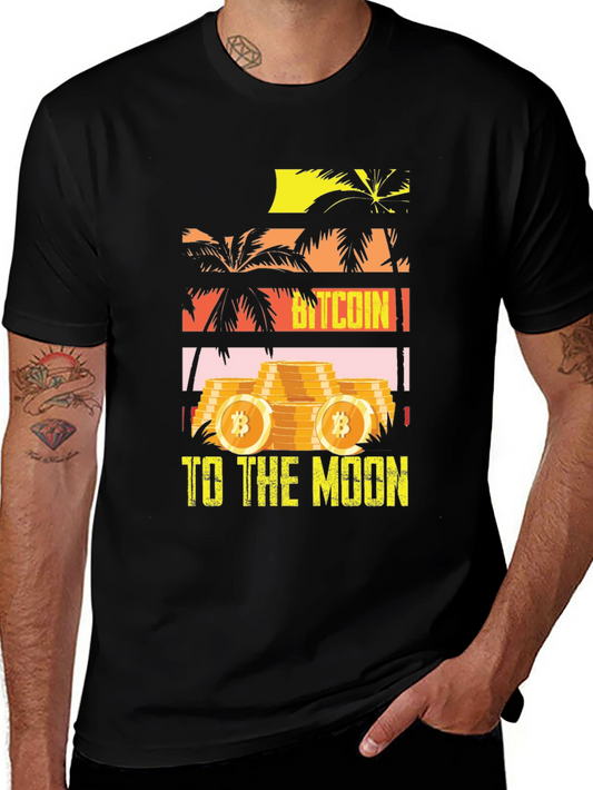 Bitcoin to the Moon Graphic Tee - Crypto HODL T-Shirt