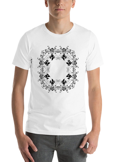 Elegant Black Floral Mandala T-Shirt