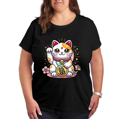 Emerald Green Rose Shimmer Hummingbird Elegant Plus Size Women Graphic Print T-Shirt