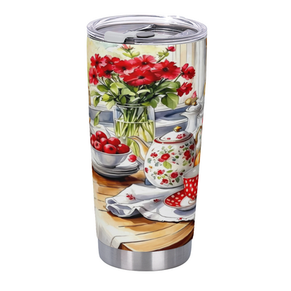 Magical Northern Lights Mountain Lake View 20oz Travel Tumbler