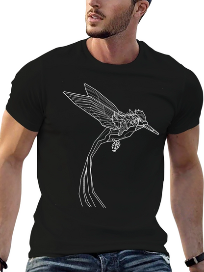 Geometric Hummingbird Graphic Tee