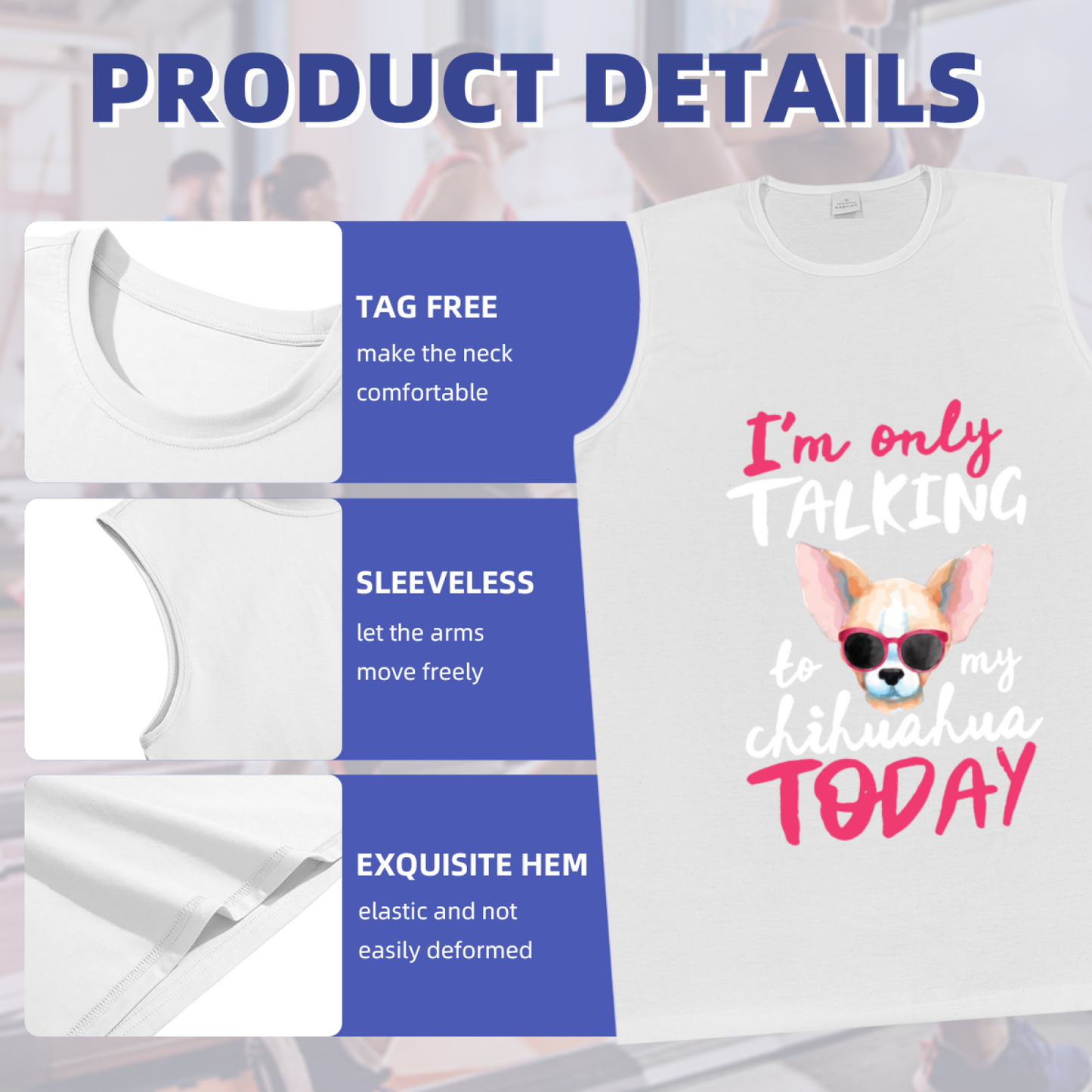 I¡¯m Only Talking To My Chihuahua Cute Dog Print Men¡¯s Tank