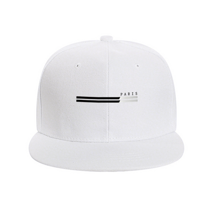 Minimal Paris Stripe Print Red Streetwear Snapback Sun Hat