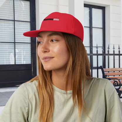 Minimal Paris Stripe Print Red Streetwear Snapback Sun Hat