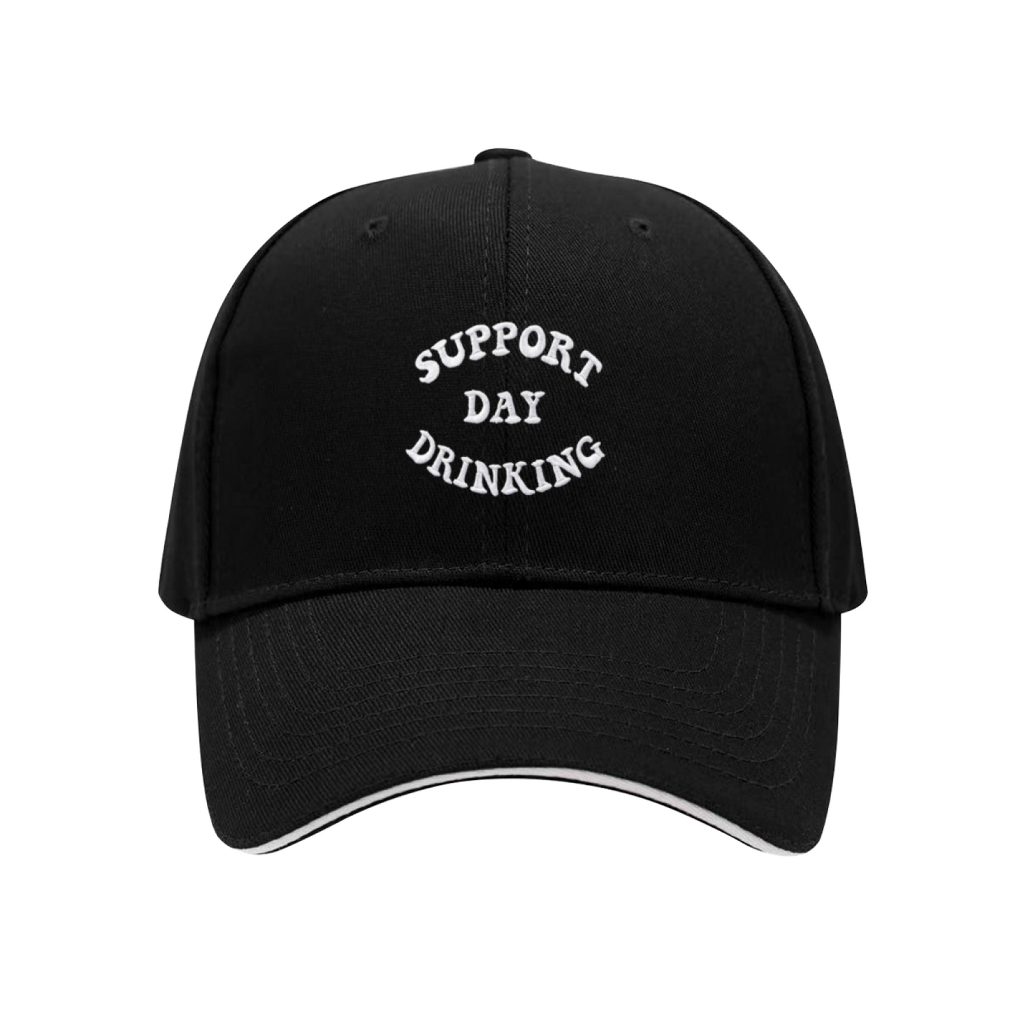 Funny SUPPORT DAY DRINKING Navy Sandwich Brim Baseball Cap Party Casual Hat