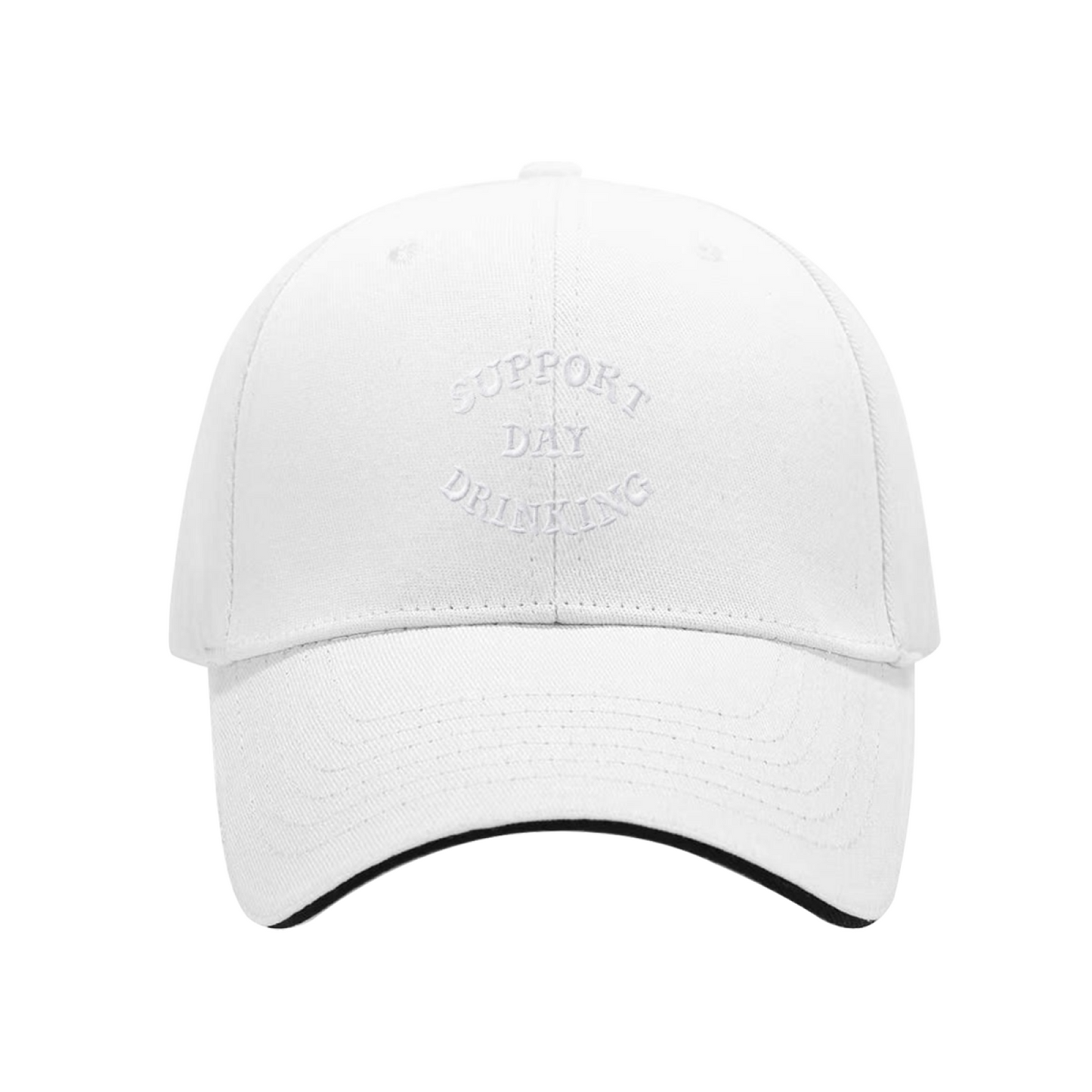 Funny SUPPORT DAY DRINKING Navy Sandwich Brim Baseball Cap Party Casual Hat
