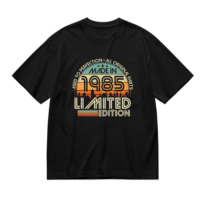 Retro Vintage Made In 1985 Limited Edition Birthday Graphic Plus Size Women Printed T-Shirt