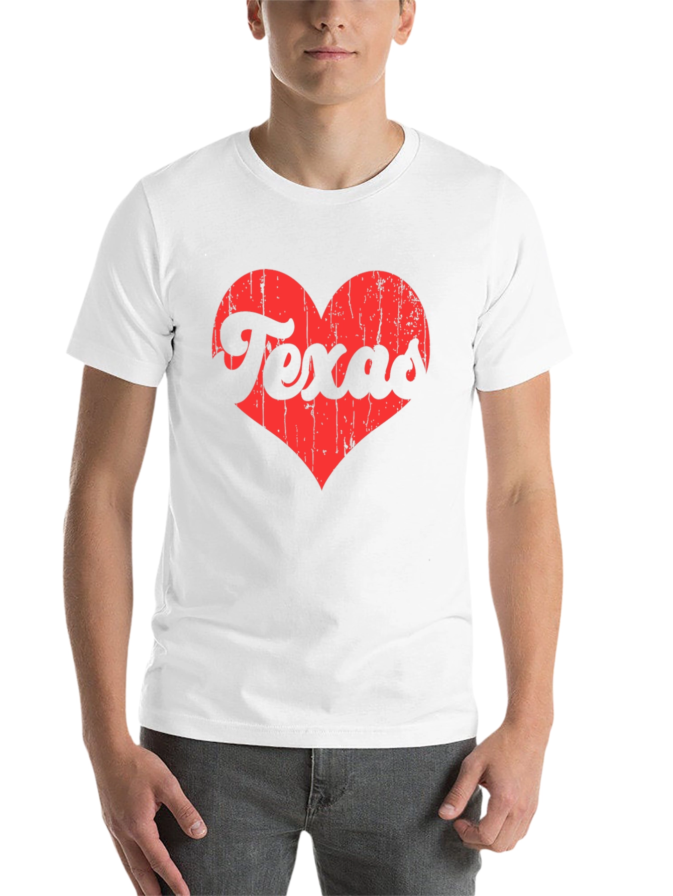 Texas Love Heart Graphic Tee - Black