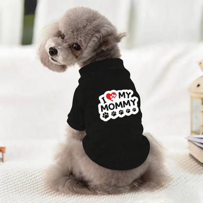 I Love My MOMMY Multi Paw Print Cute Dog Sweater