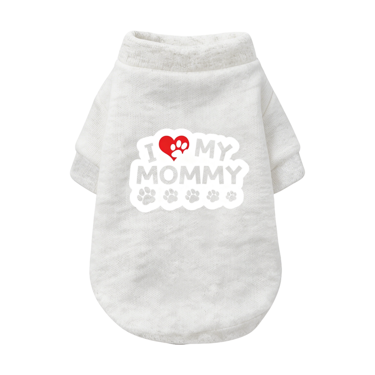 I Love My MOMMY Multi Paw Print Cute Dog Sweater