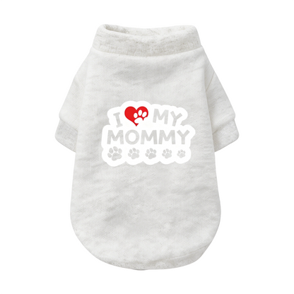 I Love My MOMMY Multi Paw Print Cute Dog Sweater
