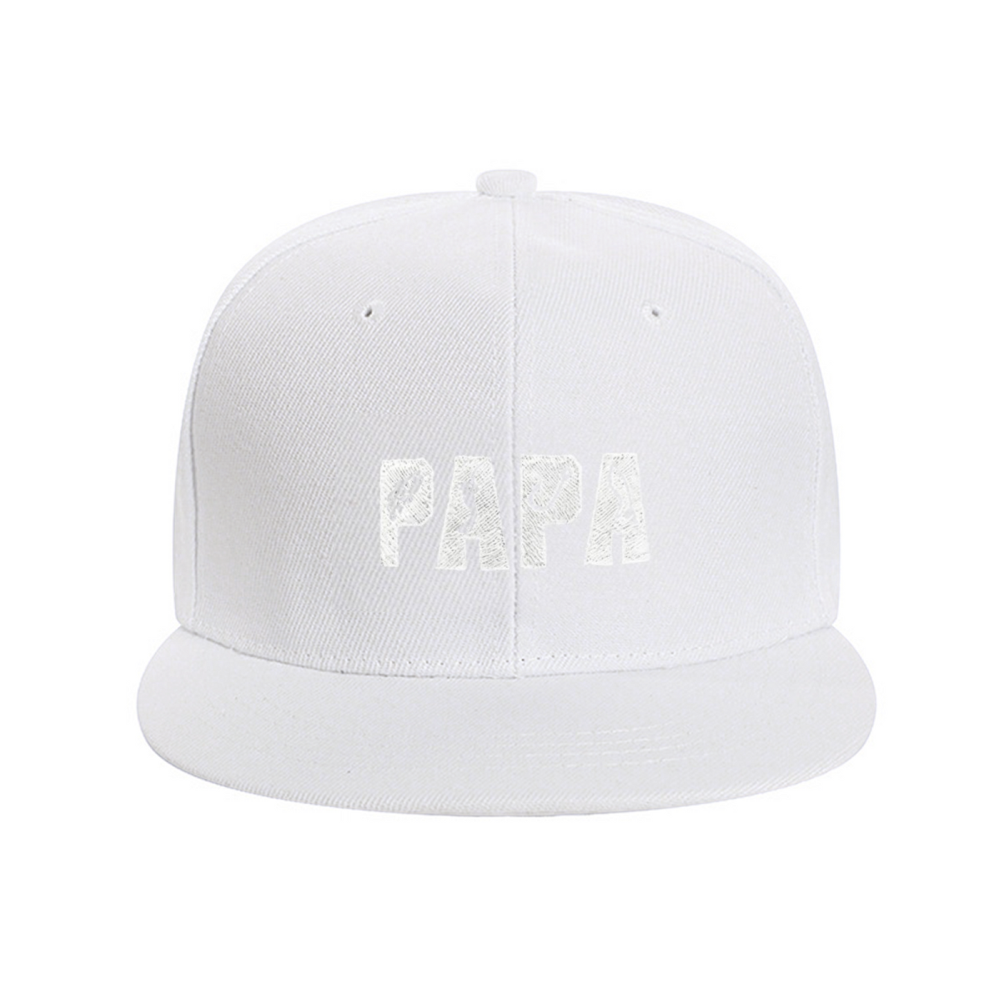Fishing Hook Pattern PAPA Distressed Print Blue Snapback Hat