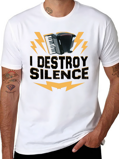 I Destroy Silence Accordion T-Shirt