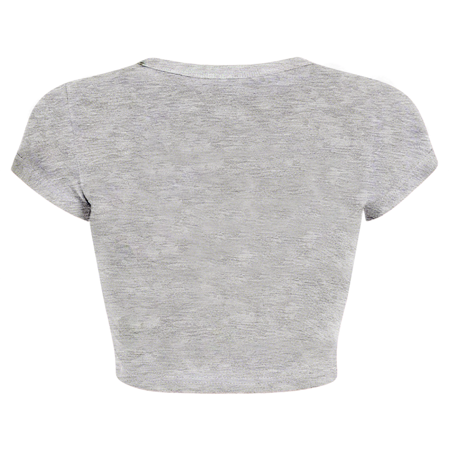 Introvert Black Cat Too Peopley Funny Gray Crop Tee