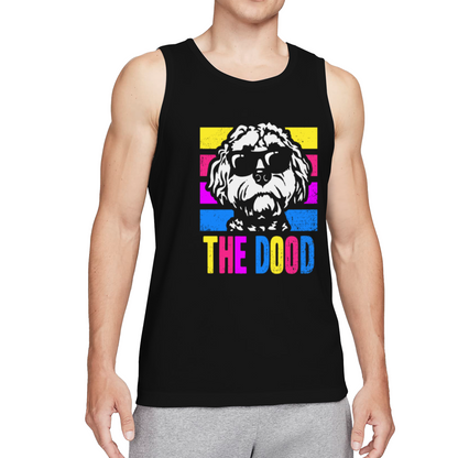 The Dood Cool Goldendoodle Dog Color Stripes Men Tank Top