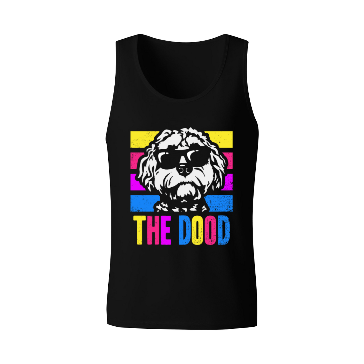 The Dood Cool Goldendoodle Dog Color Stripes Men Tank Top