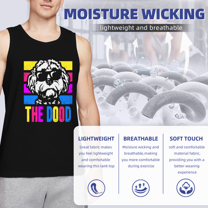 The Dood Cool Goldendoodle Dog Color Stripes Men Tank Top
