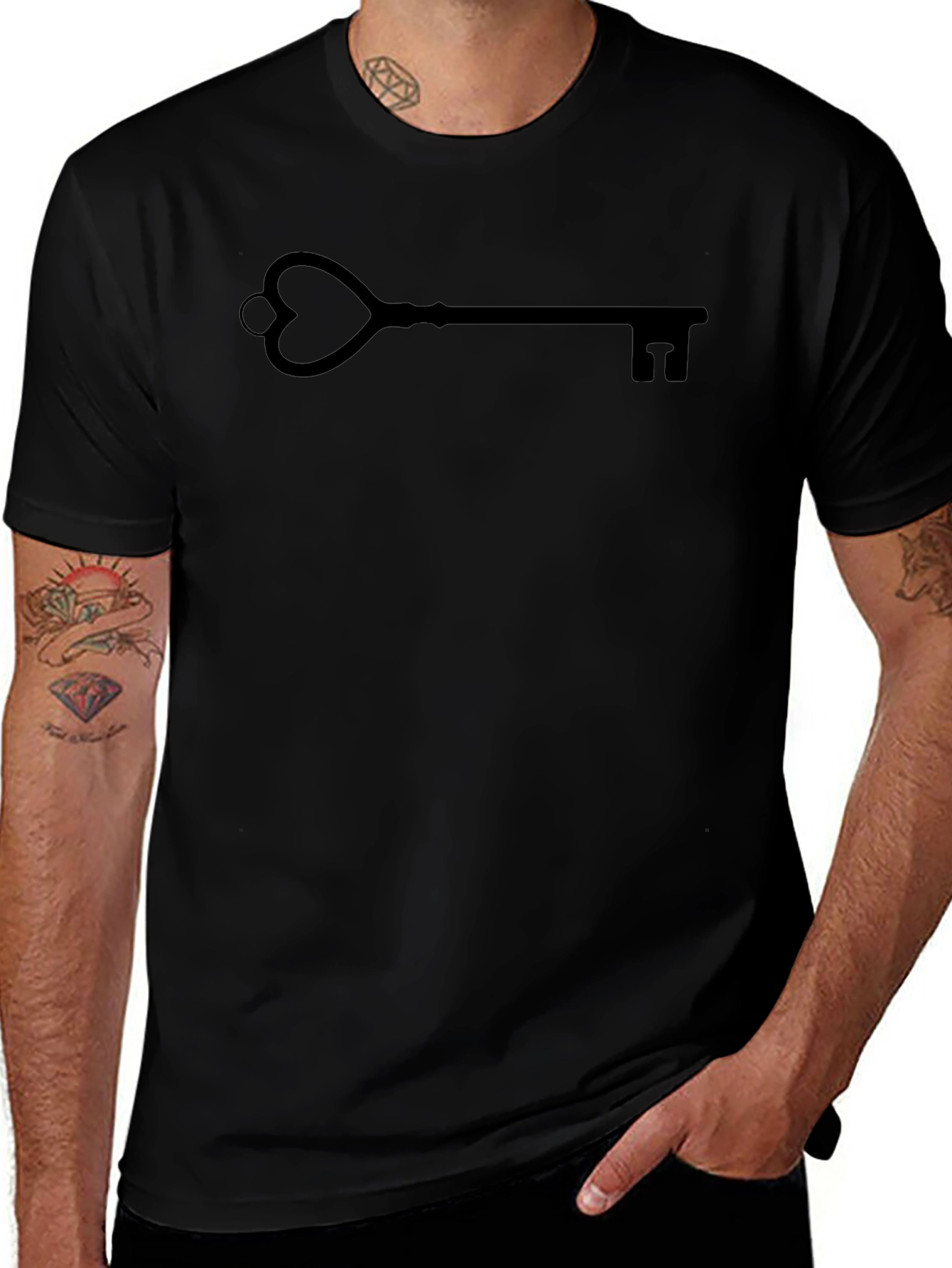 Heart Key Graphic T-Shirt - Stylish & Unique Design