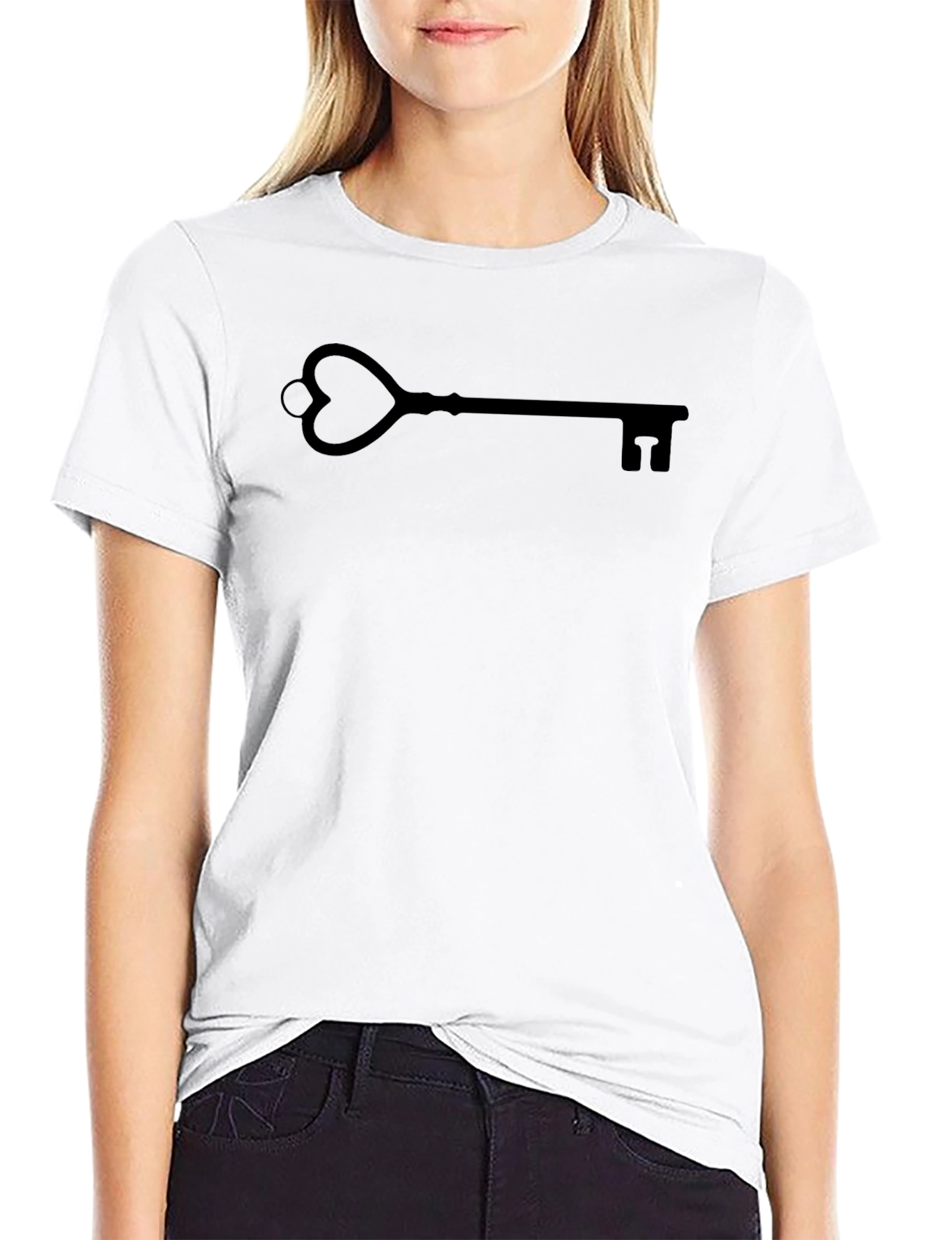 Heart Key Graphic T-Shirt - Stylish & Unique Design