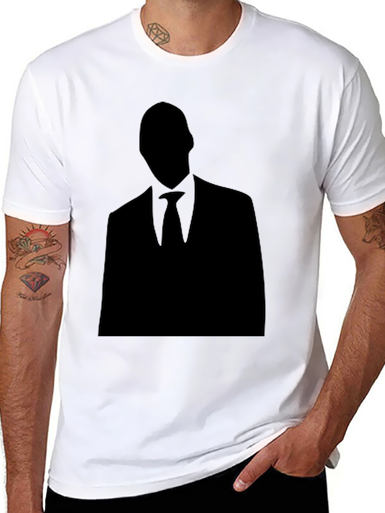 Mens Silhouette Graphic Tee - Black