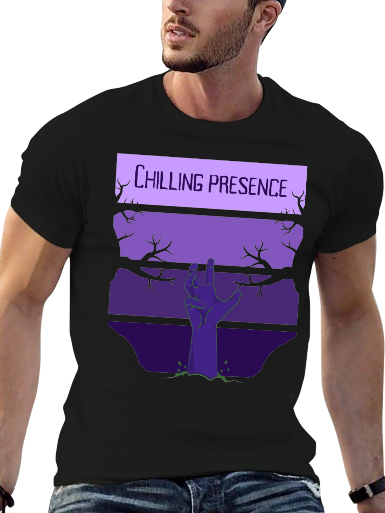Chilling Presence Graphic T-Shirt