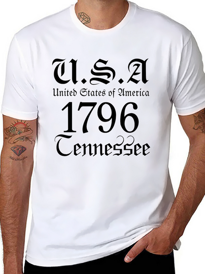 USA 1796 Tennessee Black T-Shirt