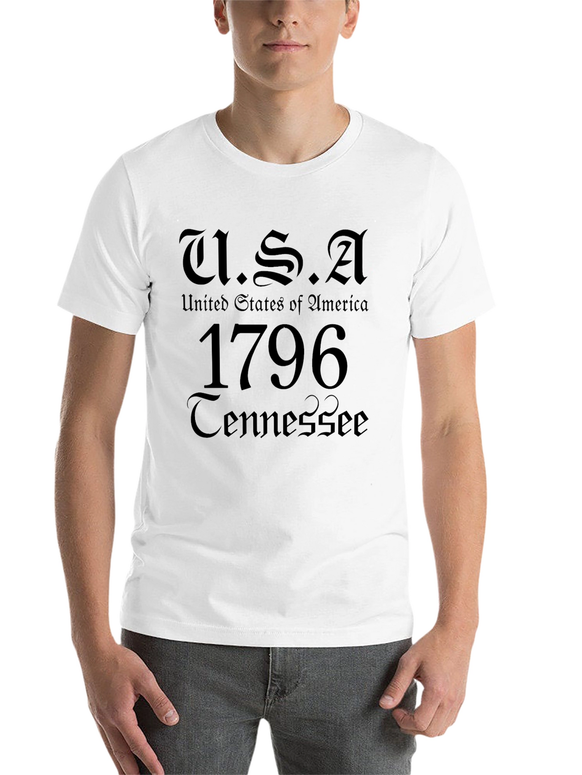 USA 1796 Tennessee Black T-Shirt