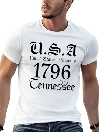 USA 1796 Tennessee Black T-Shirt
