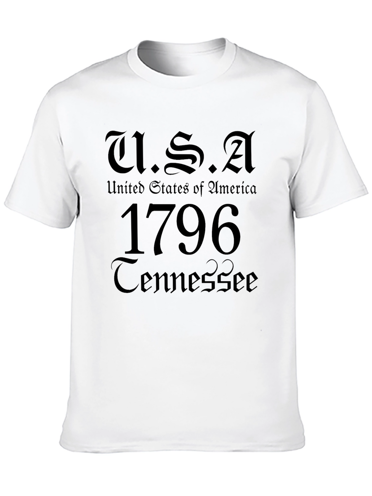 USA 1796 Tennessee Black T-Shirt