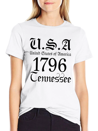 USA 1796 Tennessee Black T-Shirt