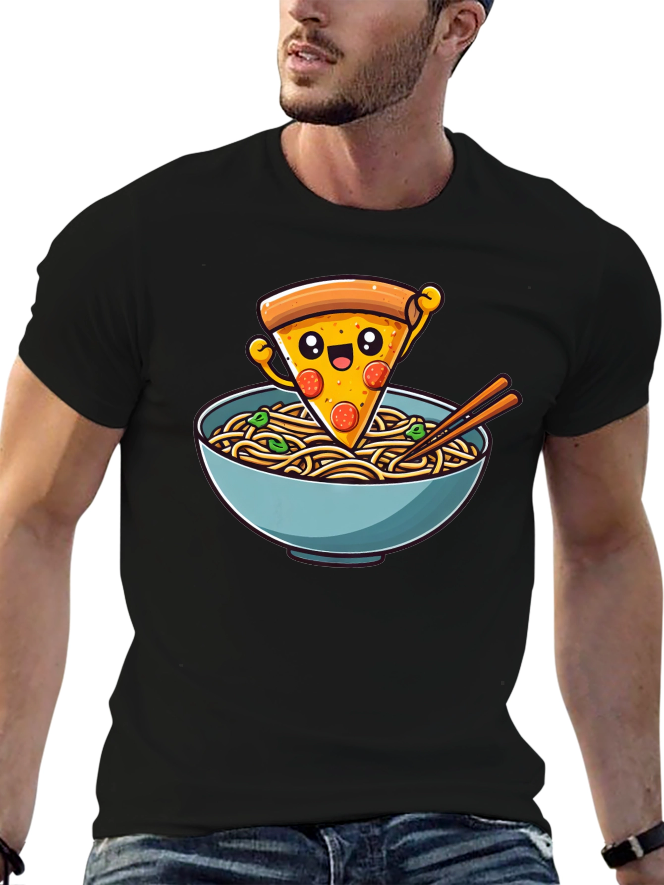 Pizza Ramen Graphic Tee - Foodie Fashion